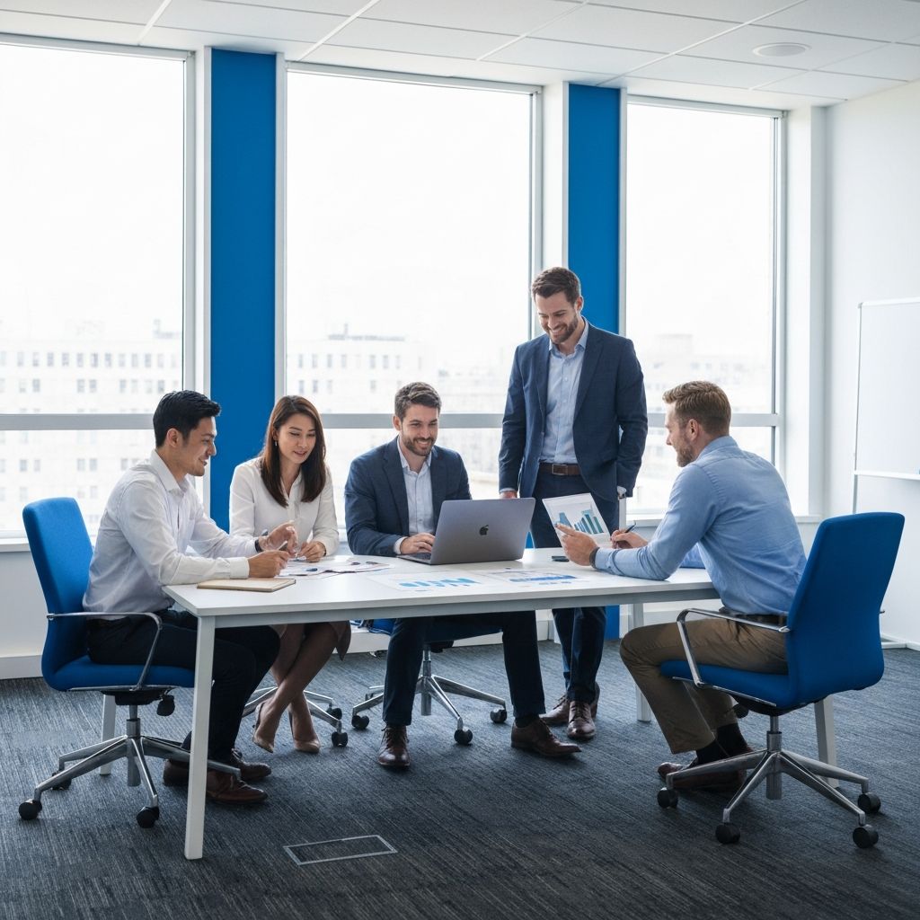 Equipo de 360 agencia en reunion creativa